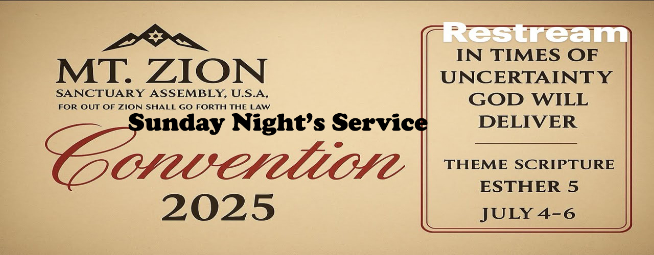 Convention 2025 – Sunday Night’s Service